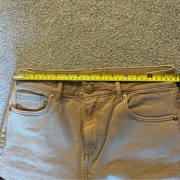 Tan denim cropped raw hem jeans - Picture 8 of 8